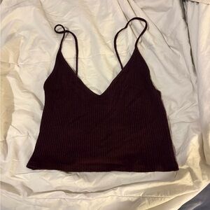 Brandy Melville Burgundy Spaghetti Strap Top
